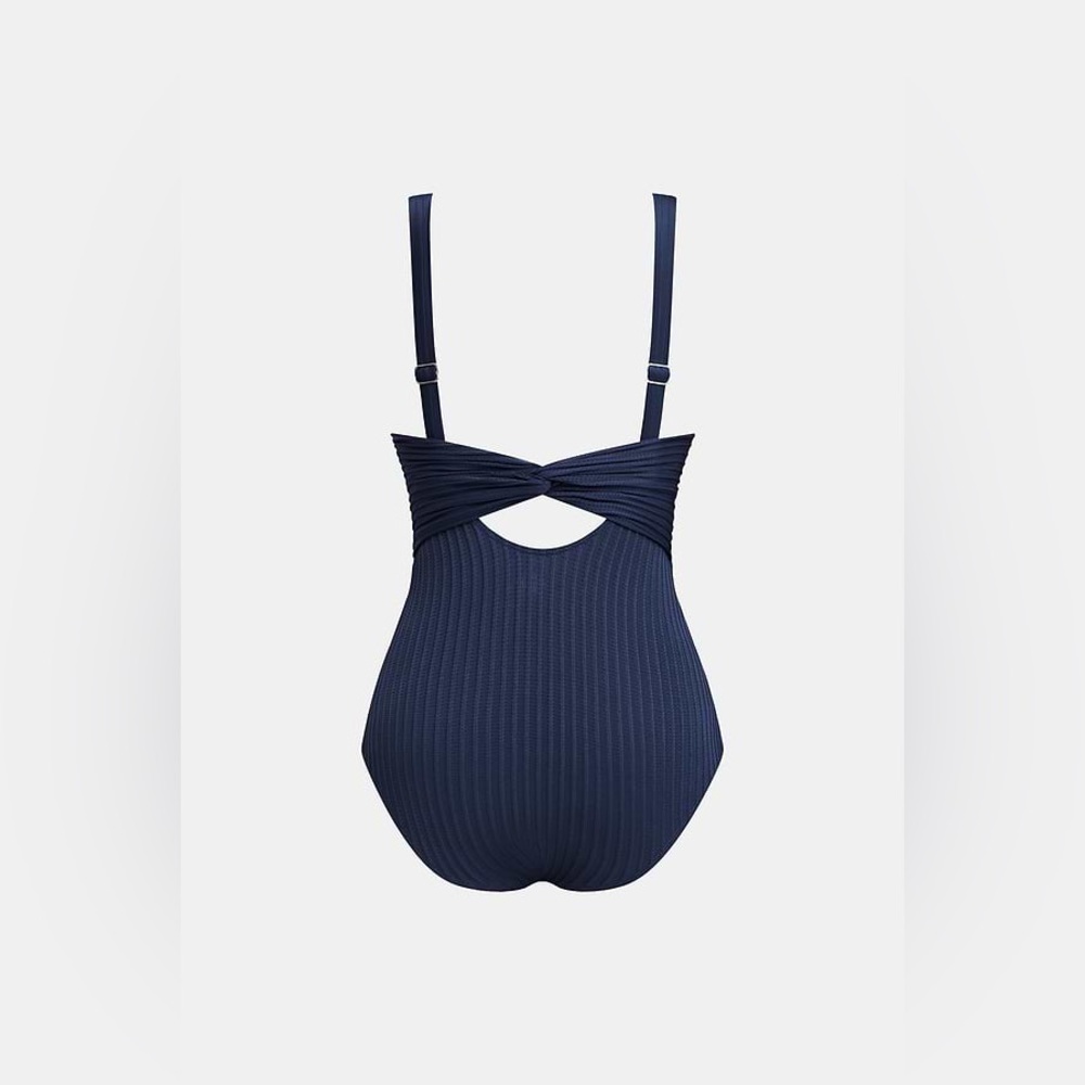 NWT Elegant Navy Blue Women's Swimsuit - Picture 2 of 9